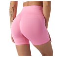 thumbnail image 5 of WEIYLL Yoga Womans Shorts Seamless Scrunch Workout Gym Solid Color Pink Pants M, 5 of 5