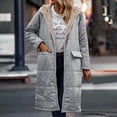 thumbnail image 4 of DPTALR Manteau Long en Coton Réversible pour Femmes, Décontracté d'Hiver, Ample, avec Poches, Fermeture Éclair, 4 of 7