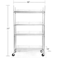 thumbnail image 4 of TRINITY EcoStorage™ 4-Tier Wire Shelving Rack | 48" X 18" X 72" | Nsf | Includes Wheels | Chrome, 4 of 9