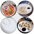 thumbnail image 3 of 1Pc Ceramic Food Plate Simple Food Serving Dish Dumpling Storage Plate (White), 3 of 8