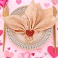 thumbnail image 2 of Christmas Napkin Rings V-Alentinesday Heart Napkin Ring Holiday Napkin Rings, 2 of 6