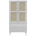 thumbnail image 3 of vidaXL Wardrobe SENJA Rattan Look White 90x55x175 cm Solid Wood Pine, 3 of 5