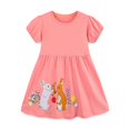 thumbnail image 1 of MIASHUI Robes de Pâques pour Filles, Robe Décontractée à Manches Courtes avec Lapin, Rose, 3-4 Ans, 1 of 8