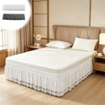 thumbnail image 1 of MTBLYS Elastic Pleated Bed Skirt Non-Slide Design Polyester Hotel Style Drooping Bed Skirt 1-Pack for Home Hotel Spring Mattress Use, 1 of 7