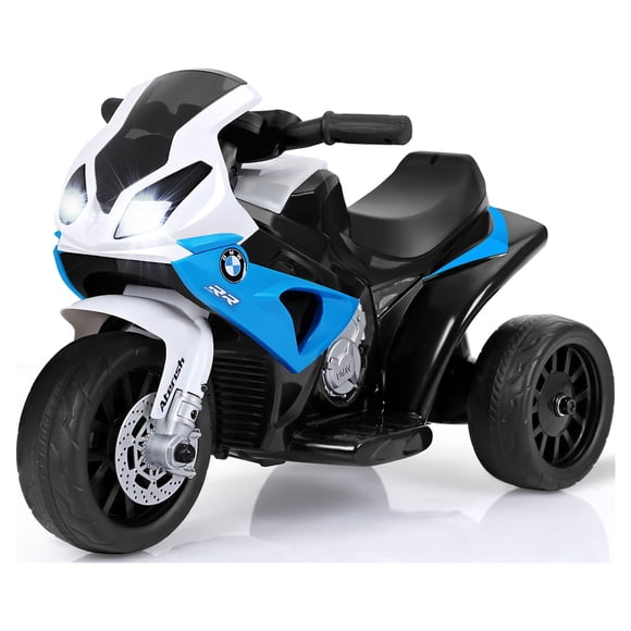 Costway Moto pour Enfants à Chevaucher, sous Licence BMW, Vélo Électrique 6 V à 3 Roues avec Musique et Lumière