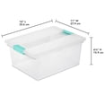 thumbnail image 3 of Sterilite 18.7 Gal Clip Box, Large Stackable Plastic Storage Bins w/ Latching Lids, 4 pack, 3 of 10
