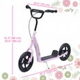 thumbnail image 3 of HOMCOM Adjustable Kids Pro Stunt Scooter Street Bike Bicycle Ride On, Pink, 3 of 10