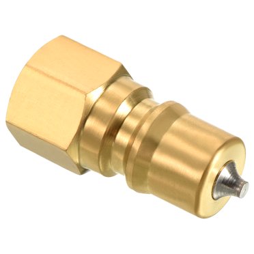 Unique Bargains Laiton 1/4PT Raccord de Tuyau Hydraulique Raccord Rapide Coupleur Mâle