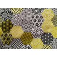 thumbnail image 5 of oneOone Cotton Poplin Yellow Fabric Geometric Fabric For Sewing Printed Craft Fabric By The Yard 42 Inch Wide, 5 of 5