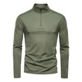 thumbnail image 1 of Weiqiqre Men's Shirts Long Sleeve Sun Shirts UPF 50+ Quarter Zip Pullover Quick Dry Rash Guard, 1 of 3