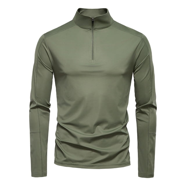 Weiqiqre Men's Shirts Long Sleeve Sun Shirts UPF 50+ Quarter Zip Pullover Quick Dry Rash Guard