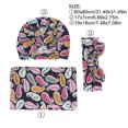thumbnail image 2 of Newborn Swaddle Printed Wrap Quilt Photography Wrap Cloth + Hat + Headband 3-Piece Set, 2 of 3