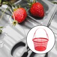 thumbnail image 3 of OUNONA 10 Pcs Paniers de Cueillette de Fruits en Plastique Rouges Portables Légers Panier à Fraises avec Poignée, 3 of 7