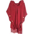 thumbnail image 1 of LinYooLi Wrap Shawl Poncho Cape for Women Oversized Solid Color Hooded Pashmina with Tassels Cold Weather, 1 of 5