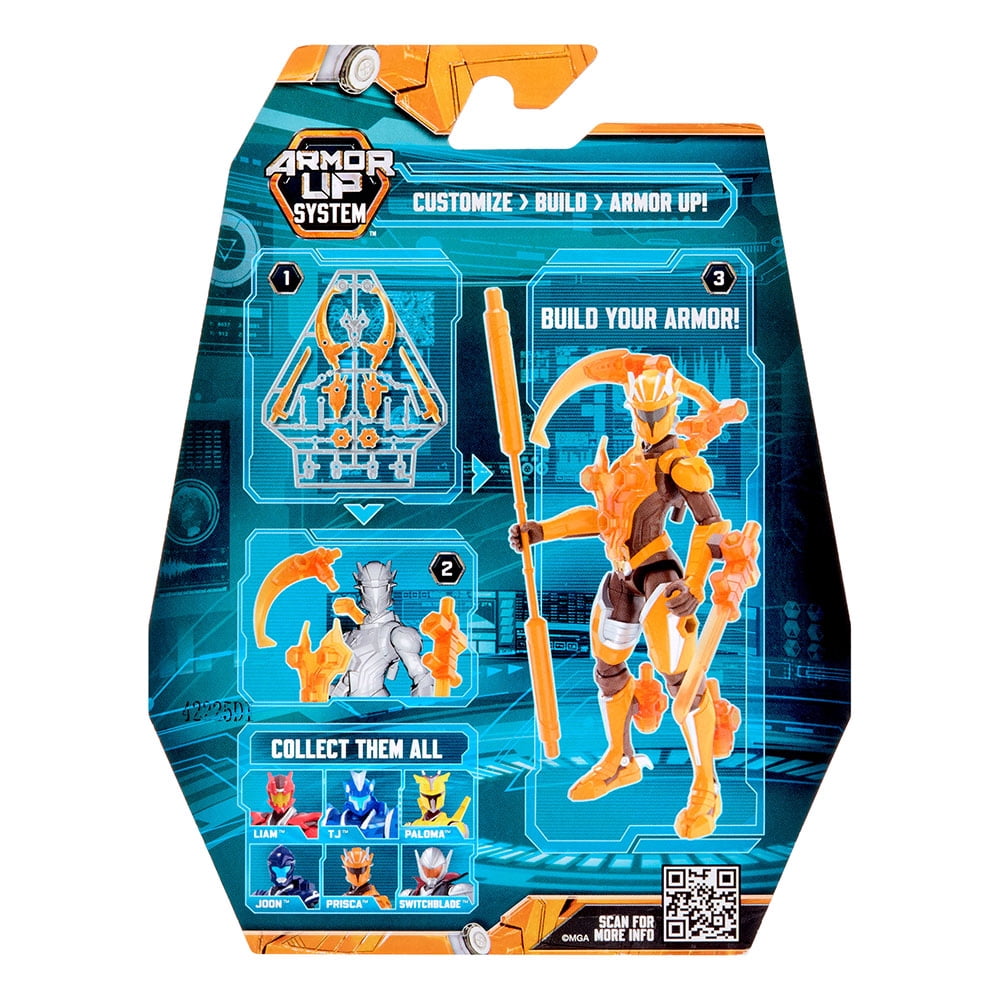 Armorsaurs Raptor Pilot (Prisca Silva) Action Figure Toy, 3.75-Inch Poseable Figure with Armor Pieces and Weapon, Kids, Boy, Girls, Ages 6+