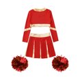thumbnail image 4 of Sxiwei Kids Girls Cheerleading Uniform Cheer Outfits Metallic Patchwork Competition Performance Costume B01 10, 4 of 5