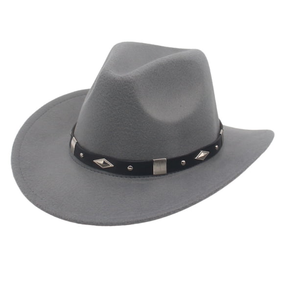 Cowboy Bowler Hat With Belt Buckle Western Style Love Top Broadside Wide Brim Head Cowboy Dress Up Hats For cowboy hat