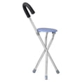 thumbnail image 2 of Foldable Cane Holder Folding Cane Seating Stainless Steel Cane Stool Walking Cane With Seating Foldable Cane Holder Thickened Stainless Steel Pipe Soft Sponge Portable Walking Cane, 2 of 5