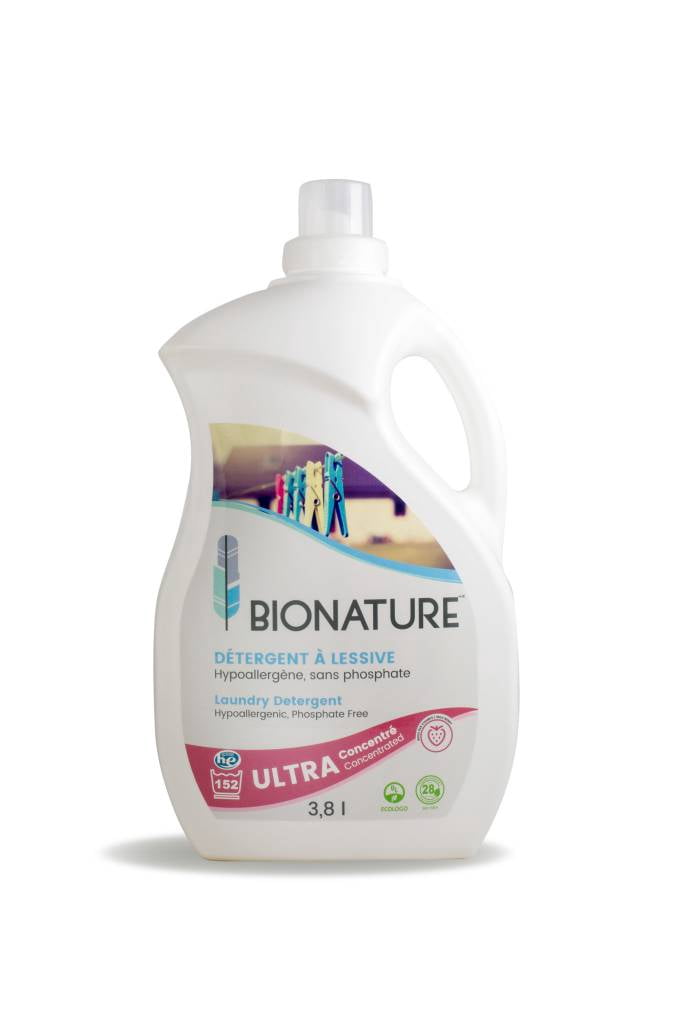 Bionature, Laundry Detergent, Hypoallergenic, HE, Ultra Concentrated, Wild Berry, 3.8L
