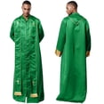 thumbnail image 4 of Moggemol Robe de Clergé pour Hommes avec Étole Costume de Prêtre Jeu de Rôle Manches Longues Croix Dorée Soutane Verte G, 4 of 7