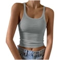thumbnail image 1 of Timegard Womens Tank Tops Square Neck Ribbed Camis Slim Casual Workout Sleeveless Top Blouse Basic Tee, 1 of 6