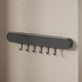 thumbnail image 1 of No Drill Wall Mounted Knife Holder, Pot Scraper Storage Rack with 6 Hooks, Space Saving Kitchen Organizer for Utensils and Tools, 17-Inch, 1 of 7