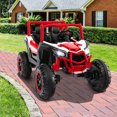 thumbnail image 4 of Costway 24V Kids Ride on UTV with 4 x 100W Powerful Engine Remote Control High/Low Speed Red, 4 of 10