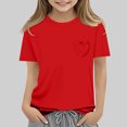 thumbnail image 4 of RXIRUCGD 2025 Vêtements d'Été pour Enfants Nouveaux T-Shirts d'Été pour Enfants Manches Raglan Manches Courtes T-Shirt Graphique Col Rond T-Shirt Filles Haut Décontracté, 4 of 5
