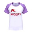 thumbnail image 3 of WEIYLL T-Shirts Filles Imprimé Lettres Manches Courtes Raglan Été Doux Décontracté Hauts pour Enfants 4-5 Ans, 3 of 3