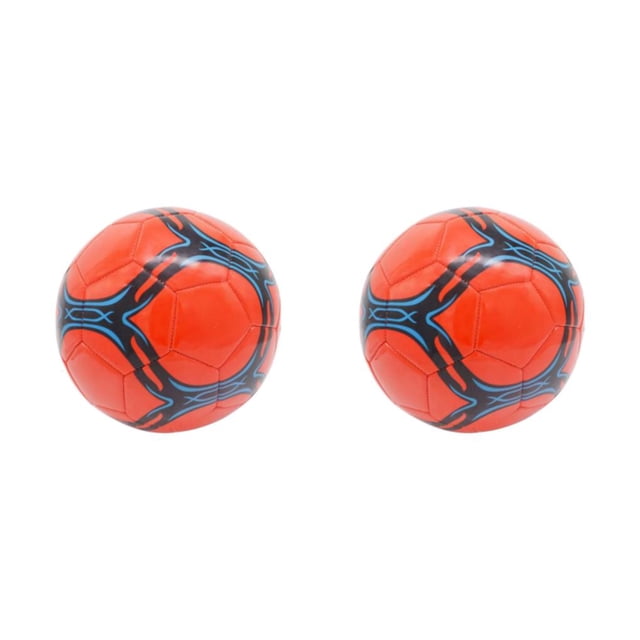 maskred PVC Durable Soccer Ball Official Size - Wide Range Of Applications Training Wear Resistant Portable Newest Soccer red type 5 2Set