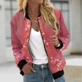 thumbnail image 5 of Manteau Décontracté pour Femmes Mode Imprimé avec Poches et Fermeture Éclair, 5 of 5