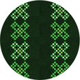 thumbnail image 1 of Ahgly Tapis Rond Lavable en Machine Intérieur Transitionnel Noir Nuit, 3 Pieds Rond, 1 of 7