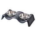 thumbnail image 3 of Stainless Steel Double Pet Bowl Durable Elevated Feeder For Cats And Dogs Easy Clean Dining Dishes, 3 of 3