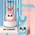 thumbnail image 3 of 3 Speed Children Electric Toothbrush U Shape For 2-15 Years old Kids Automatic Cartoon Waterproof Pink Toothbrush For 8-15 Years old, 3 of 7