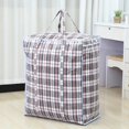 thumbnail image 2 of Big Sale ! Huayishang Home Textile Storage,Storage Case,Large Capacity Storage Bags Large Plastic Checkered Storage Laundry Bag with Zipper & Handles for Shopping Moving Travel, 2 of 7