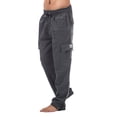 thumbnail image 4 of Pro Club Men's Heavyweight Fleece Cargo Pants, X-Large, Charcoal, 4 of 10