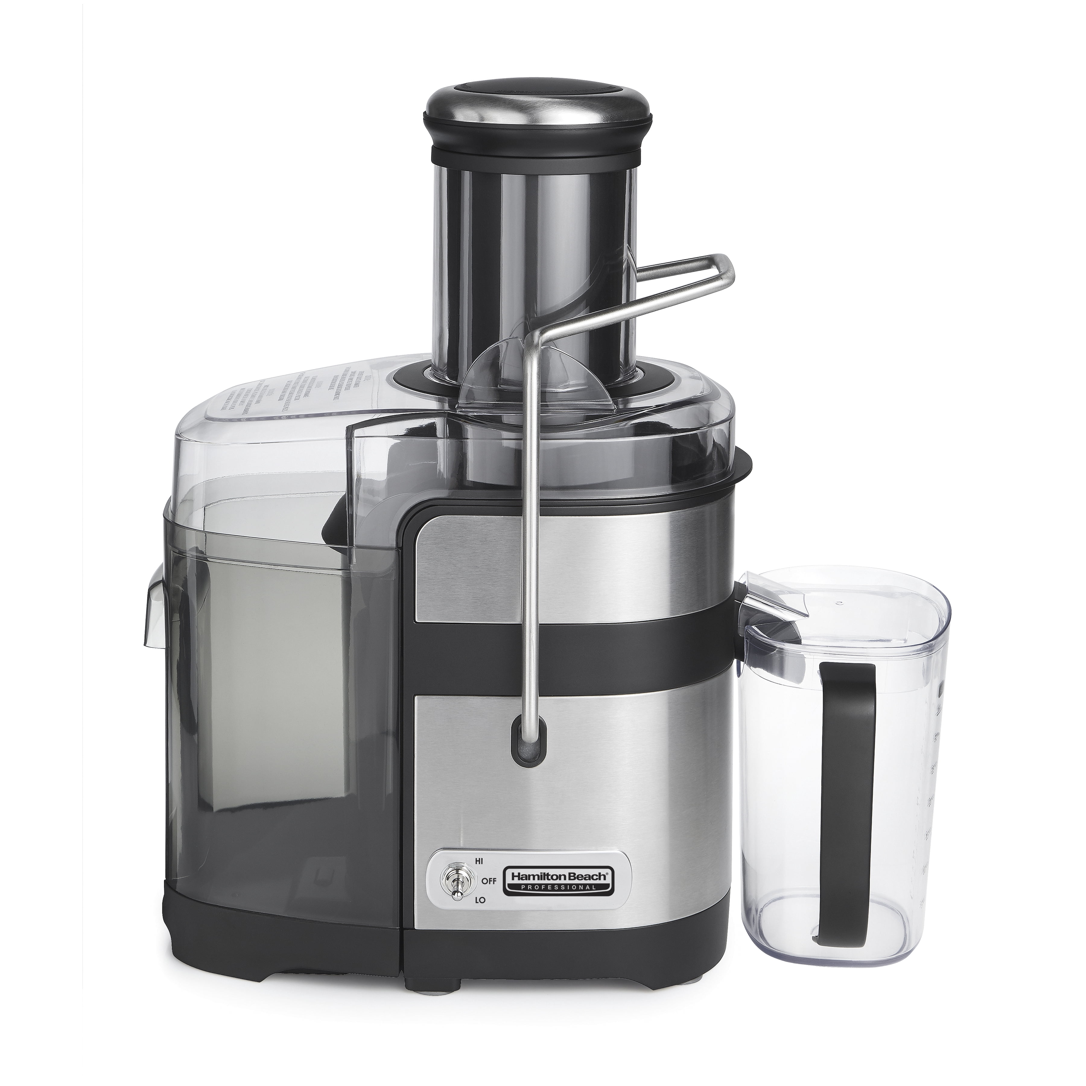 Hamilton Beach Professional Extracteur de jus Super Chute Easy Clean, 1100 watts, goulotte 3,5 po, pichet 34 oz, noir, 67906C