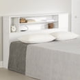 thumbnail image 1 of South Shore Fusion Full/Queen Bookcase Headboard, in Pure White, 1 of 12
