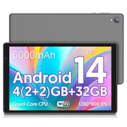 Tedupee Android 14 Tablet,10-Inch Tablets,1280*800 IPS Screen,4GB RAM, 32GB Storage 1TB Expansion,GMS,WIFI, 6000 mAh Battery