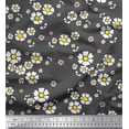 thumbnail image 1 of Soimoi Grey Poly Georgette Fabric Artistic Floral Print Sewing Fabric Yard 42 Inch Wide, 1 of 3