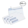 thumbnail image 2 of Ohuhu 500 Pack #8 Double Window Envelope SELF SEAL Adhesive Tinted Security Envelopes Quickbooks Check, Business Check, Documents Secure Mailing, 3 5, 2 of 9
