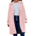 thumbnail image 2 of IMENGL Manteau d'Hiver à Manches Longues à Revers pour Femme, Rouge 2TG, Taille M-3TG, 2 of 6