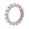 thumbnail image 4 of 2.00 Carat Excellent Asscher Cut Real Diamond Latest Design Engagement Eternity Band for Ladies Solid 14K Rose Gold Size 7.5, 4 of 7