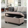 thumbnail image 3 of Convenience Concepts Designs4Comfort Pouf de Rangement 7th Avenue en Tissu Beige, 3 of 5