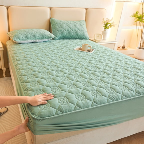Yhmxh Décoration de Chambre-Housse de Canapé Ensembles de Literie Couette 180x200cm 70x78 Pouces Drap Imperméable Confortable Doux Épaissi Intercalaire Respirant Coton Lavé Housse de Protection de Matelas