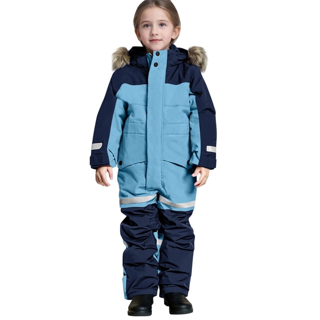 Veste d'Hiver pour Enfants, Combinaisons de Neige Colorées pour Filles et Garçons