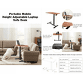 thumbnail image 3 of IMGadgets Height Adjustable Desk 31.5x16 inch (BOURBON) | Standing  Desk table for Work and Home| Overbed C- Table Desk  | Sit Stand computer desk table, 3 of 6