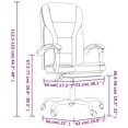 thumbnail image 4 of vidaXL Adult Reclining Office Chair Light Grey Fabric, 4 of 5