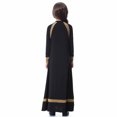 thumbnail image 3 of Birdeem Robe Longue Musulmane pour Filles Moyennes et Grandes, Manches Longues, Col en V, Robe à Blocs de Couleur, 3 of 7
