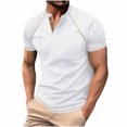 thumbnail image 1 of Plebaso Men's Shirts Casual Short Sleeve Classic Tees Shirts Summer Lightweight Button down Basic Tshirts, 1 of 6